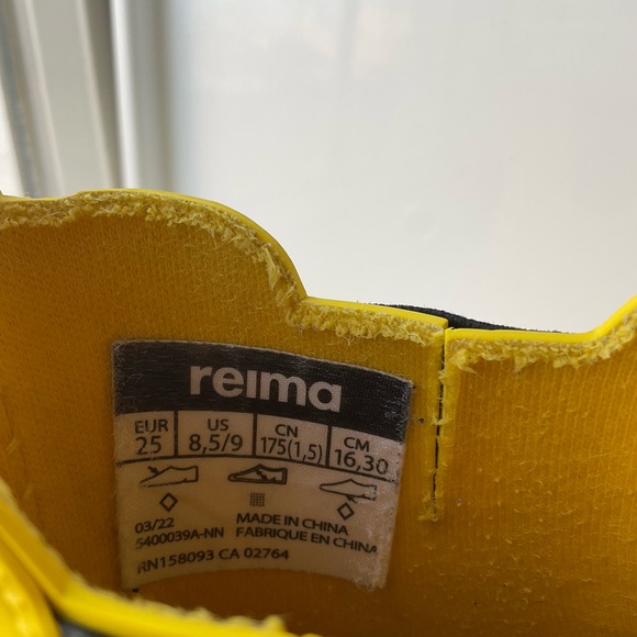 Reima | Yellow Rain Boots for Toddlers | Size 8 - Picture 10 of 10
